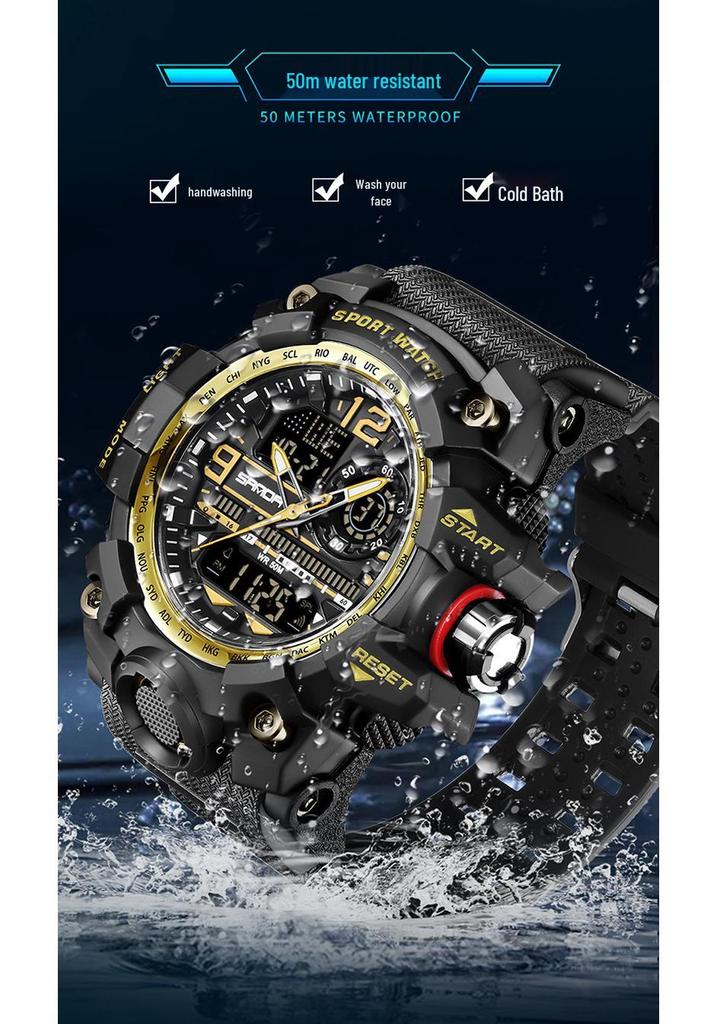 Sanda Dual Display Multifunctional Fashion Watch for Students