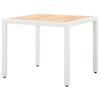 5 Piece Garden Dining Set White Poly Rattan