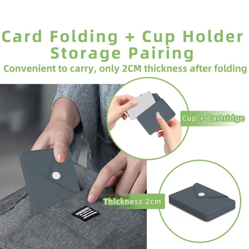 Outdoor Travel Folding Water Cup with Storage Bag Flexible Journey Container for Outdoor Camping Hiking