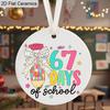 1pc/4pcs School Season, Six Seven Days of School, Smarter Teach Love Inspire Pattern, Ceramic Ornament Hanging Decor, Home Party Decor