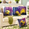 Watercolor Soccer Ball Throw Pillow Covers, Football Goal Net Print Cushion Cases, Sports Fan Decor For Bedroom Living Room
