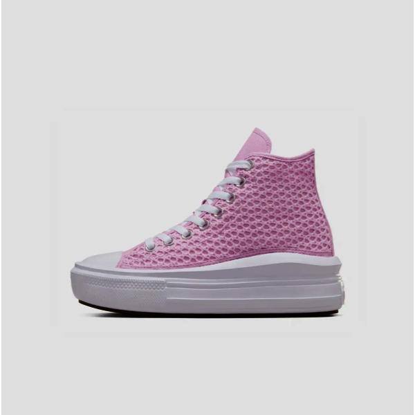 Converse Lightweight High Top Canvas Sneakers Platform Pink A07358c