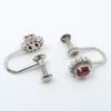 Earring Pt900Platinum/Ruby/diamond 2.2g Women Used