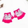 Kids Cartoon Animal Warm Gloves Handwoven Half Finger Gloves Universal Handwear