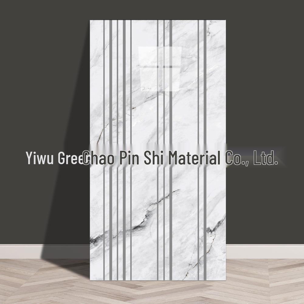 Waterproof Marble Imitation Tile Wall Sticker for Kitchen Renovation - Oil & Moisture Resistant, Self-Adhesive Decor.