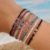 7Pieces Handmade Colorful Woven Bracelets Adjustable Size Wristband for Fashion Enthusiasts and Unique Style Lovers