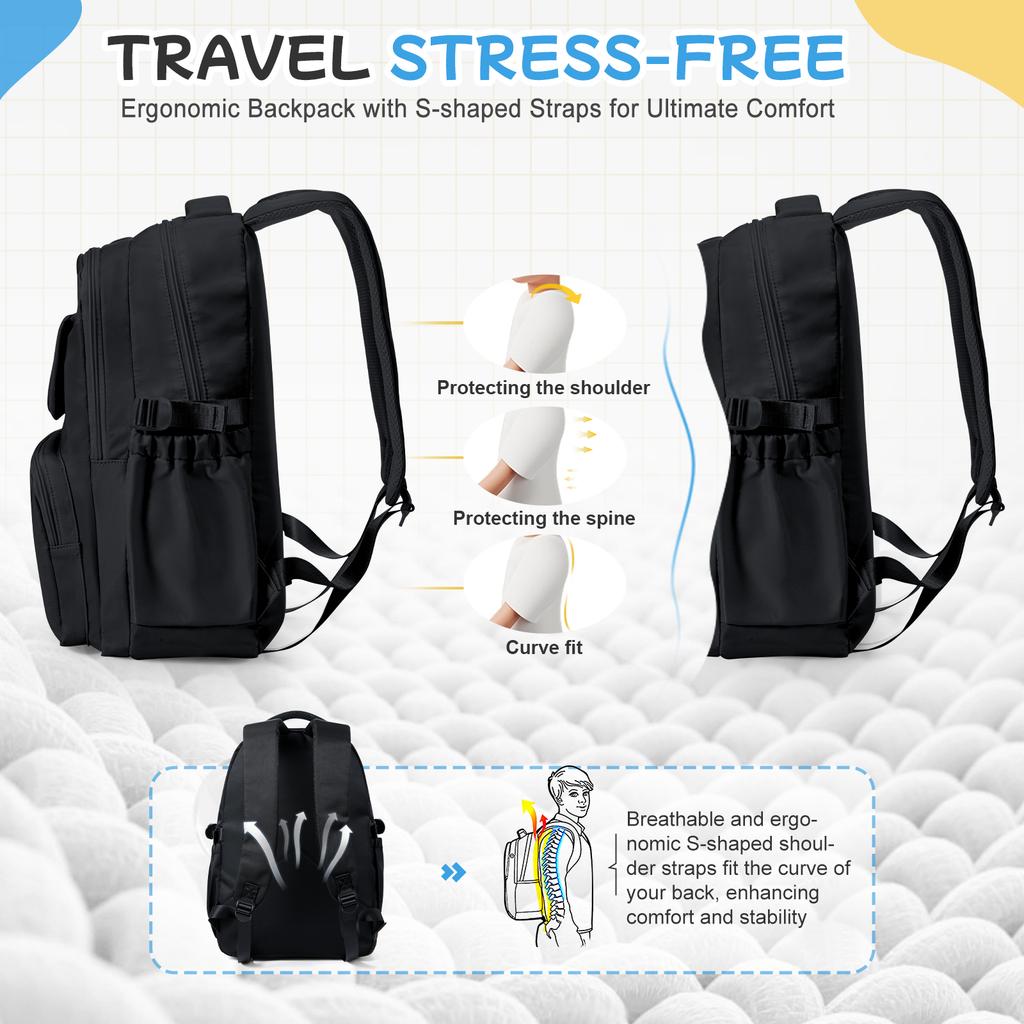 Wasserdichter Bücherrucksack Lässiger Leichter Reise Rucksack Tagesrucksack Rucksäcke College High School Taschen Rucksack für Jungen Mädchen Teenager
