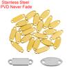 30pcs PVD Never Fade Stainless Steel Necklace Connectors Clasps Double Big Hole Bar Links Stick Bracelet Findings Jewelry Making