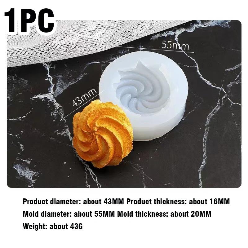 Stampo in Silicone per Biscotti Fai da Te Stampo Circolare per Ciambelle Stampo in Resina Strumenti per Decorare Biscotti al Cioccolato Stampini per Pasticceria Candele Decorazione Torta