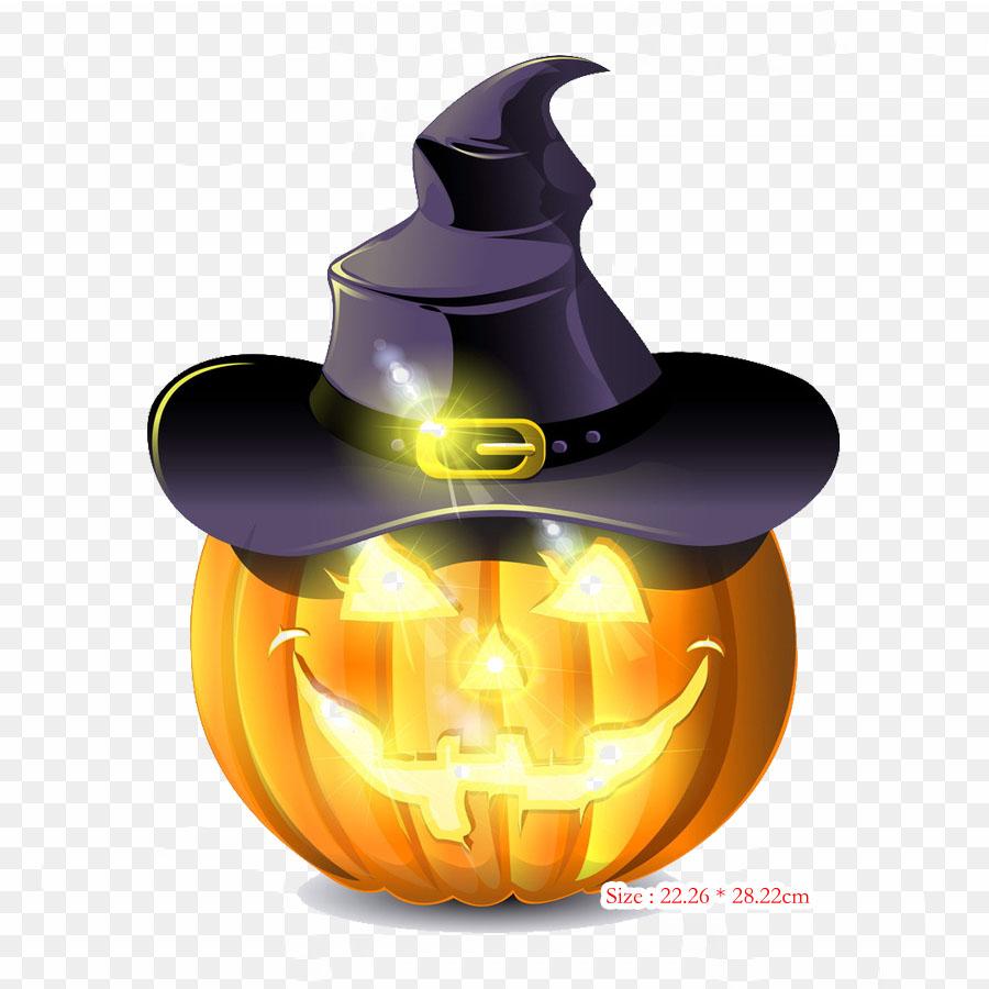 Halloween Royalty Free Iron On Heat Transfer Printing Vinyl Patches Sticker for Clothes DIY Appliques Washable Patches
