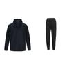 Under Armour Minimalist Brand Logo Comfortable Hooded Jacket And Tapered Pants Casual Sports Set Unisex Sportswear Black 23600704-001+21600411-001