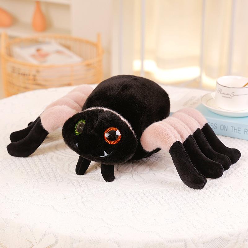 

Имитация большой куклы-паука плюшевая игрушка черная кукла-паук мальчик успокаивающая тряпичная кукла подарок на Хэллоуин 20cm（0.08kg）