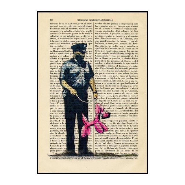 Banksy Balloon Girl Graffiti Poster Disappearing Five Rings Mural Retro Decorative Paintings Wall Art Prints Modern Home Decor