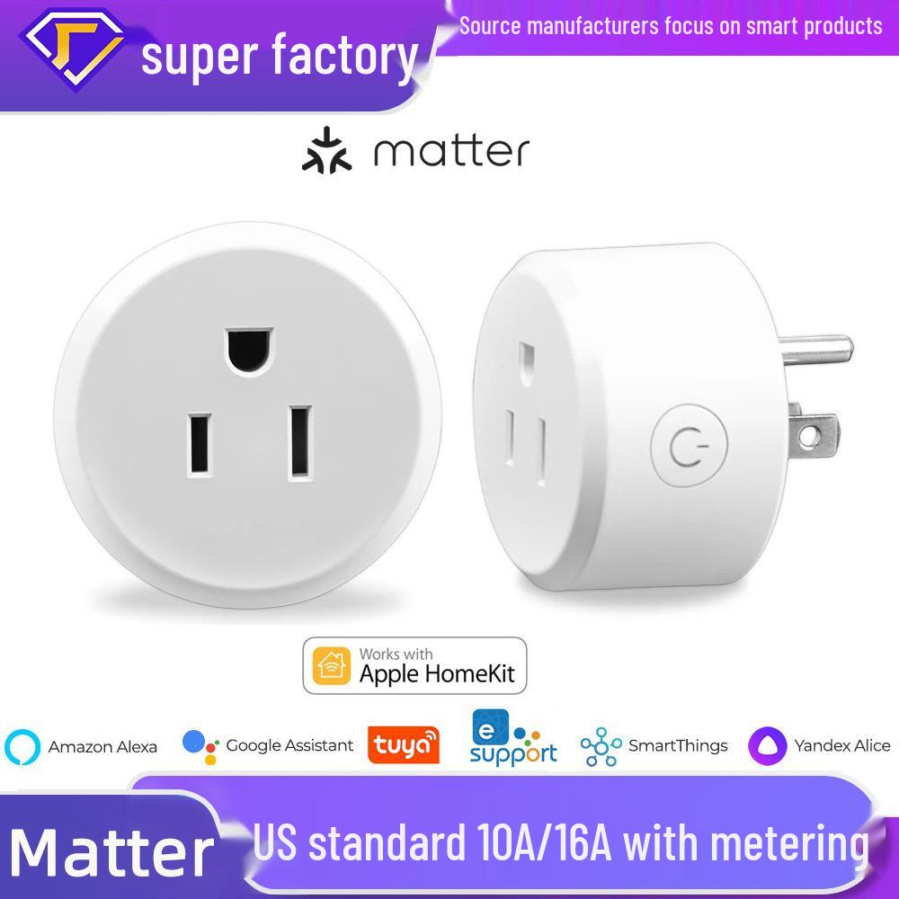 Matter US Smart Socket: HomeKit-Compatible, Alexa & Google Home Voice Control