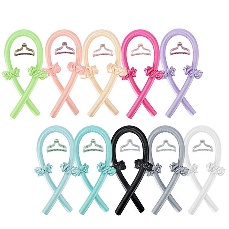 Heatless Curling Rod Headband No Heat Hair Curlers Ribbon Hair Rollers