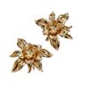Spring and Summer New Golden Three-dimensional Petal Temperament Sunflower Flower-shaped Button Accessories Earrings