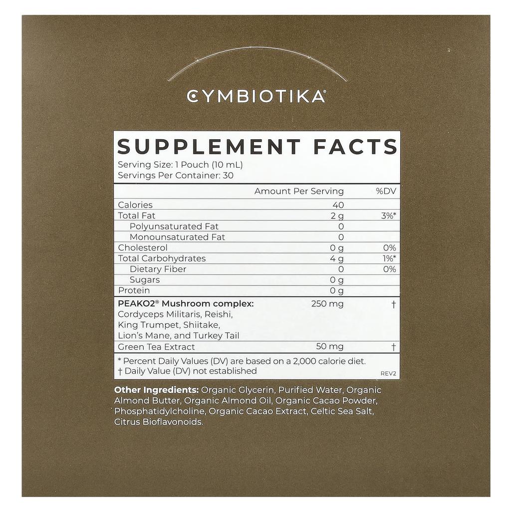 Houba reishi, Liposomální dodávání, Čokoládový fudge, 30 sáčků, 10 ml každý