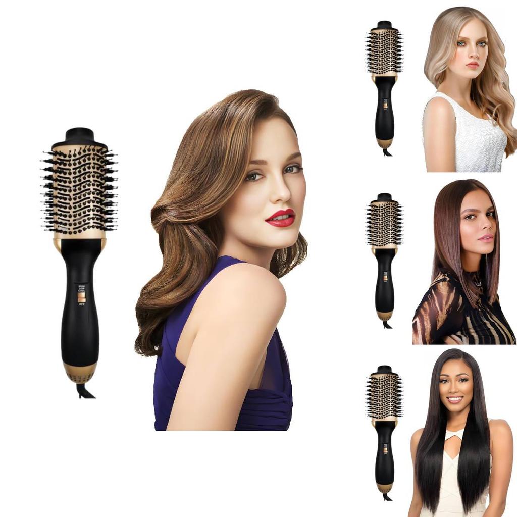 New 4 In 1 Hot Air Brush Hair Dryer With Adjustable Temperature For Smooth Styling