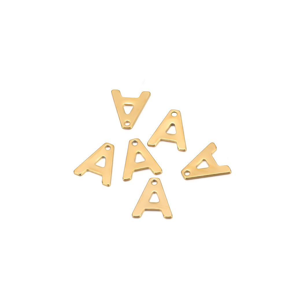 30pcs Stainless Steel Gold Color A-Z 26 Letter Pendant Alphabet Charms Pendant for DIY Jewelry Making Earrings Bracelet Necklace