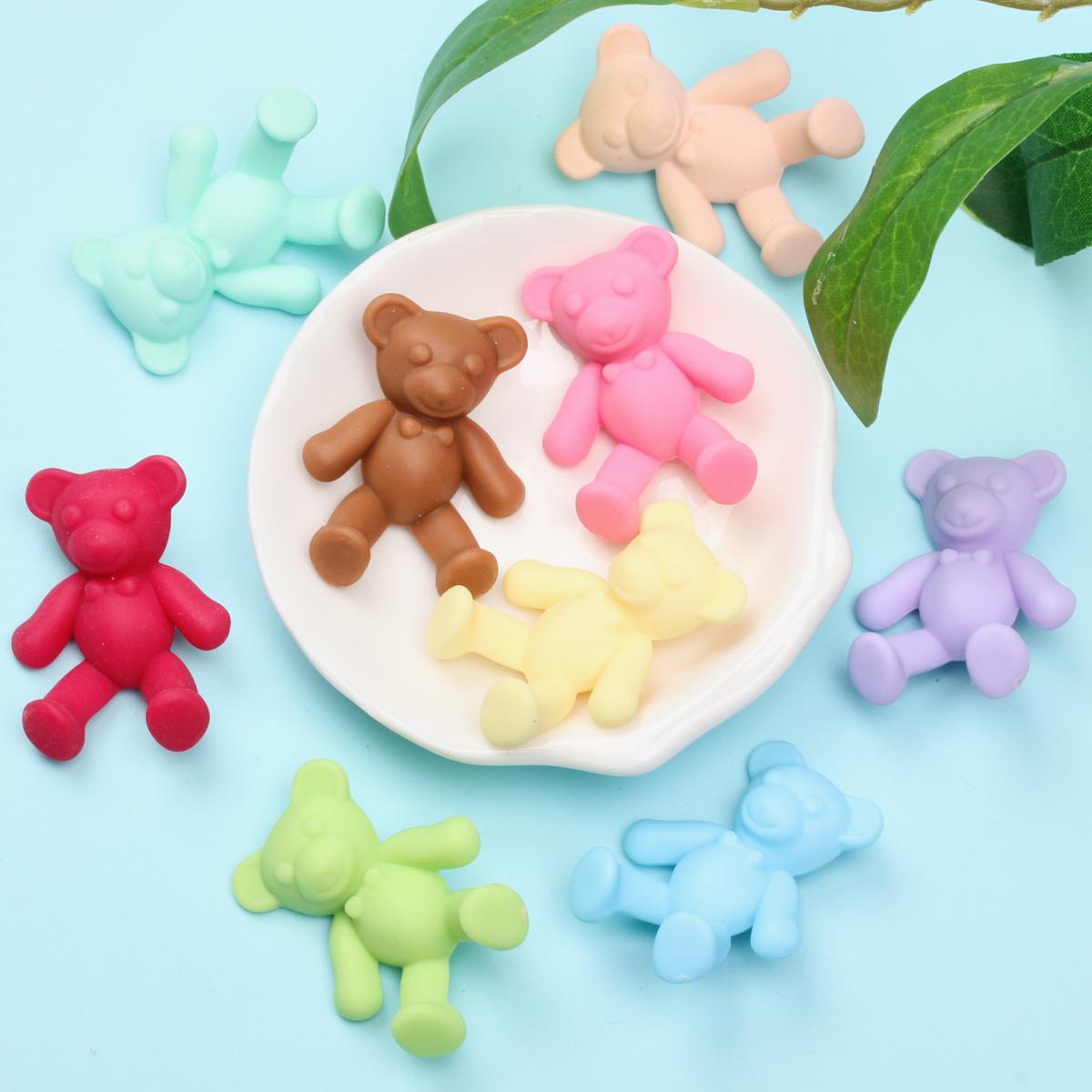 

10 шт. DIY изготовление ювелирных изделий 33x30 мм модные матовые медведи свободные бусины аксессуары кулон ожерелье браслет