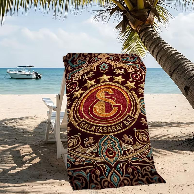 Beach Towel with Galatasaray S .K Pattern - soft,absorbent,machine washable Lightweight&Modern,swimming,Travel Essentials
