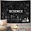 Tapices de Ciencia Decoración de Aula de Ciencia Pósters, Tapices Blanco y Negro Fórmulas Educativas, Maestro Estudiantes Escuela Educativo