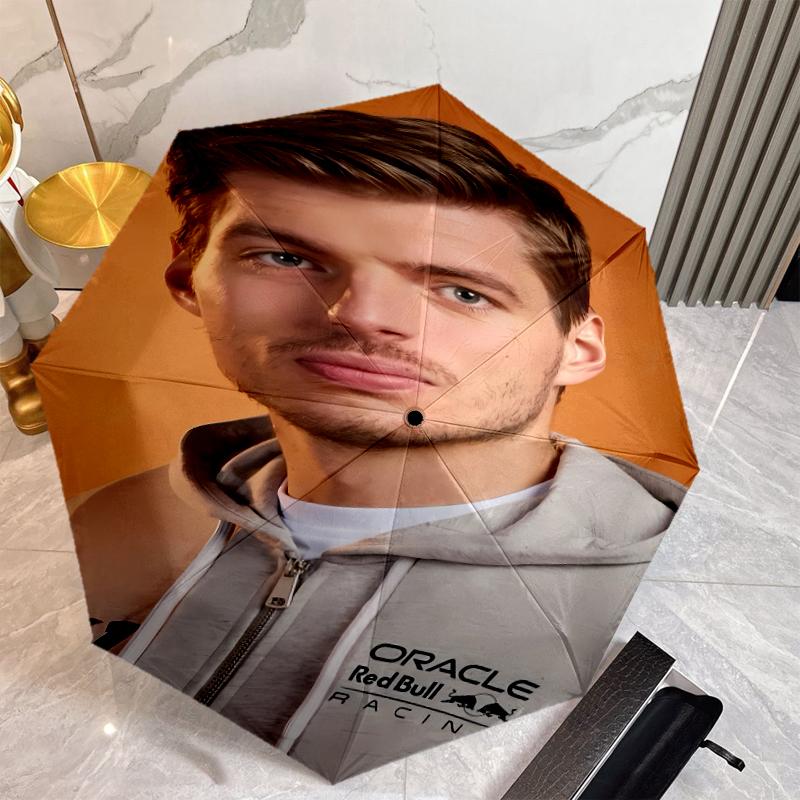 Printed Racing Driver M-Max Verstappen Printed Folding Umbrella,Outdoor,Leisure,And Travel Umbrella,Durable Umbrella Fabric,Birthday And Holiday Gift