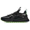 Li Ning Dimensity Bead Jade Bead Slip Resistant Abrasion Resistant Low Top Running Shoes Men's Black Green AGLR189-2