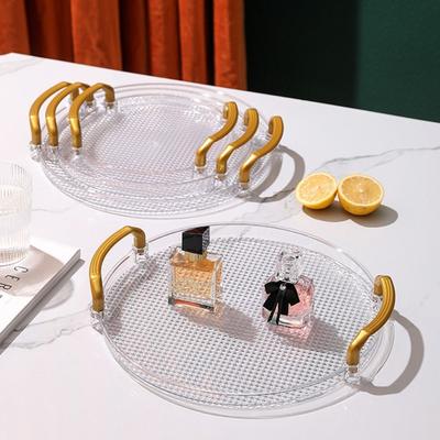 Cake Stand Transparent Cake Tray Plastic with Dome Lid Serving Tray Drop Resistant with Handle Tea Trays Afternoon Tea