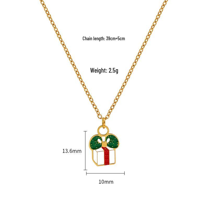 Colar de Natal Casal de Rena 25º Aniversário: Design Atemporal em Aço Titânio, Edição 2025