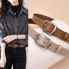 Women's Two-Layer Genuine Leather Pin Buckle Belt - Casual & Versatile Retro D-Ring Jeans Accessory