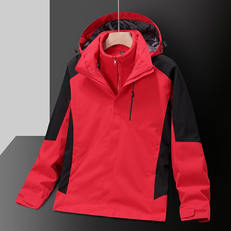 Windproof Cold-Resistant Detachable 3-in-1 Couple's Outdoor Jacket
