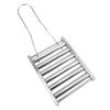 Edelstahl Wurstroller-Gestell Silber BBQ-Grillgestell Wiederverwendbarer Wurstgrill Outdoor-BBQ