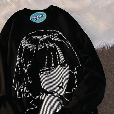 Γυναικείο χιπ χοπ streetwear Harajuku hoodie ρετρό ιαπωνικό πουλόβερ anime για κορίτσια πουλόβερ την άνοιξη και το φθινόπωρο