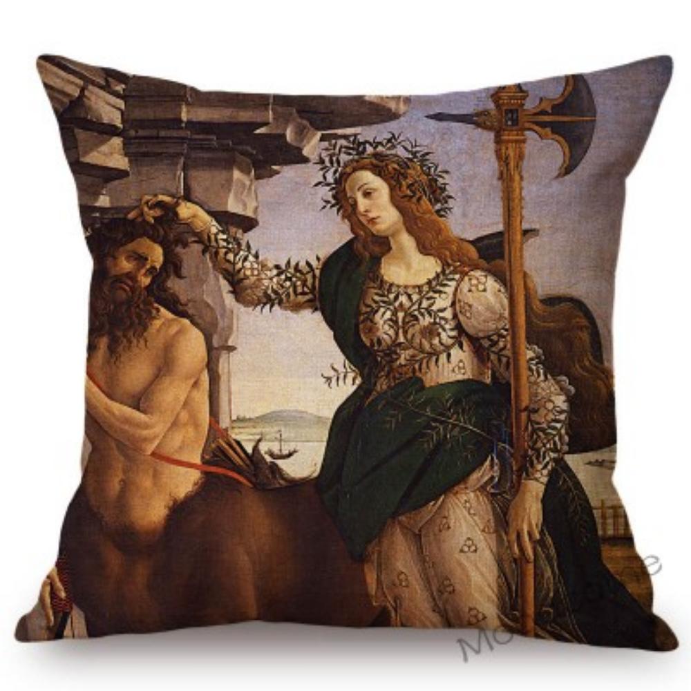 Sandro Botticelli Florence Art Geburt der Venus, weltberühmtes Ölgemälde, dekorativer Kissenbezug, Baumwollleinen, Sofakissenbezug