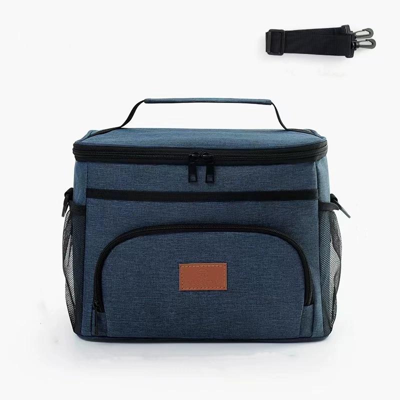 New Tote Cooler Lunch Bags Portable Outdoor Picnic Office School Insulation Bag with Shoulder Strap
