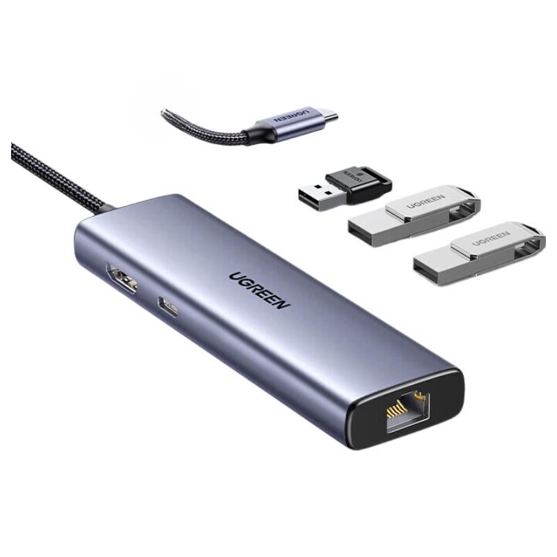 UGREEN Type-C 6-in-1 Hub with HDMI, USB, PD Gigabit Ethernet