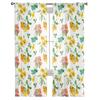 Sunflower Daisy Flower Window Treatment Tulle Modern Sheer Curtains for Kitchen Living Room the Bedroom Curtains Decoration