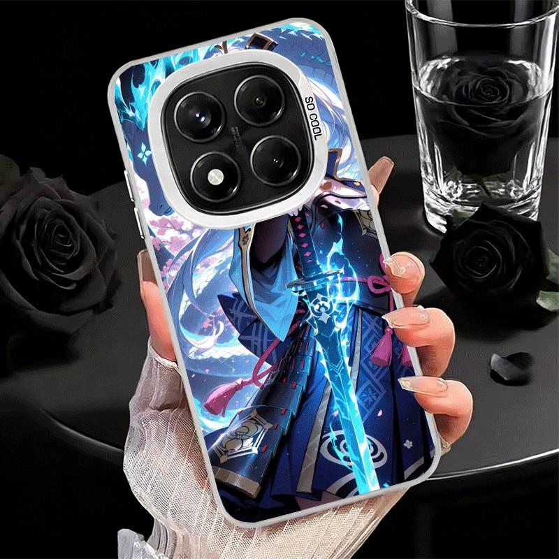 Genshin Impact Kamisato Ayaka Weiche Handyhülle für Xiaomi Redmi Note 13 14 15 Pro Plus 12S 12 11S 11 11T 10S 10 Stoßfeste Abdeckung