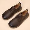 Men's Shoes  Spring New Wide Head Genuine Leather Men's Shoes Breathable Trendy Retro Casual Leather Shoes Men