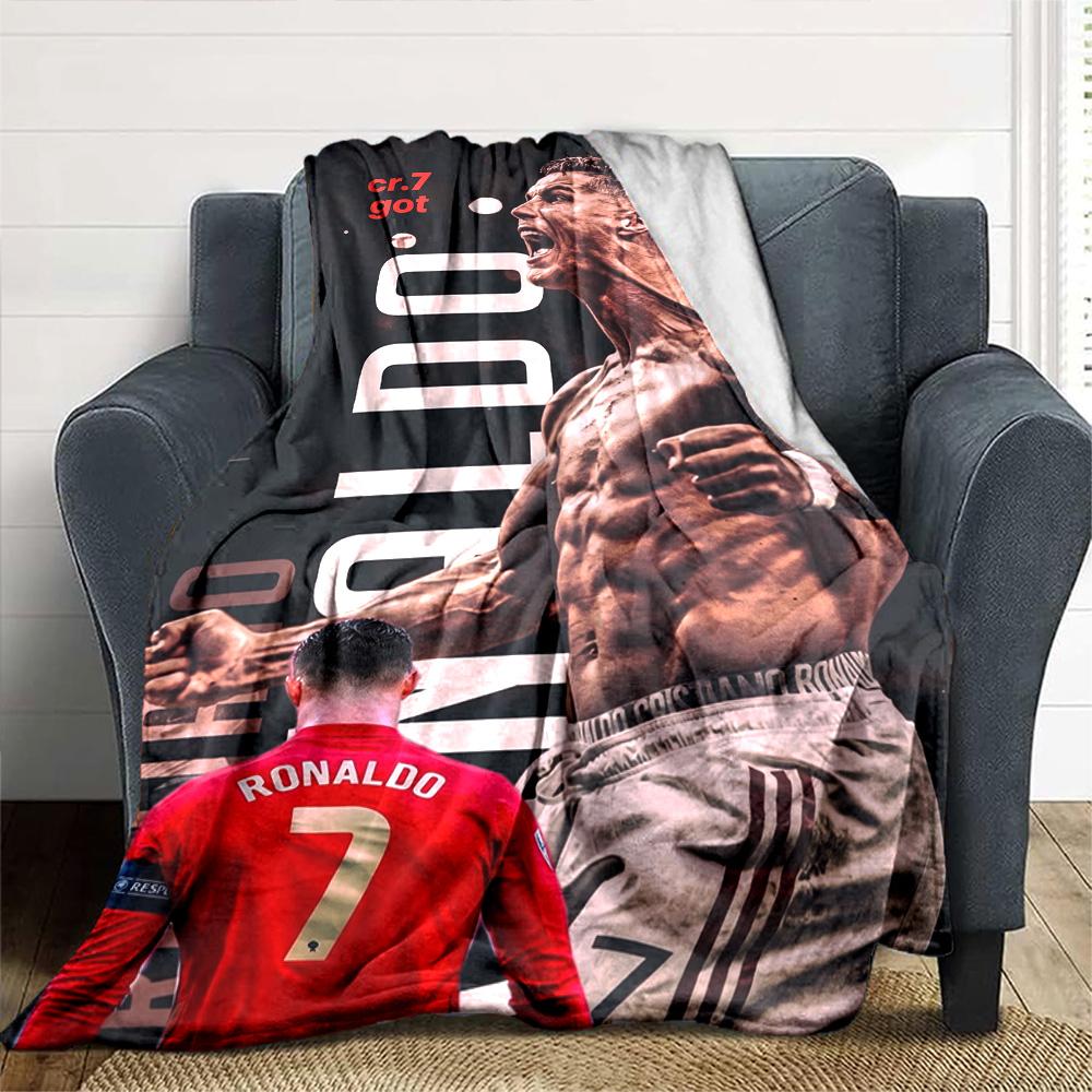 Cristiano Ronaldo Celebration Blanket Durable Comfort Perfect for Couch Seaside Livingroom Four Seasons Multipurpose Digital Print