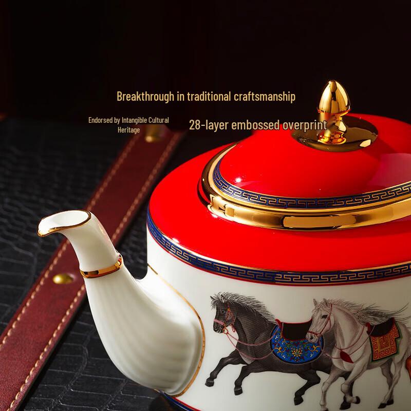 Auratic Success Horse Ceramic Tea & Coffee Set