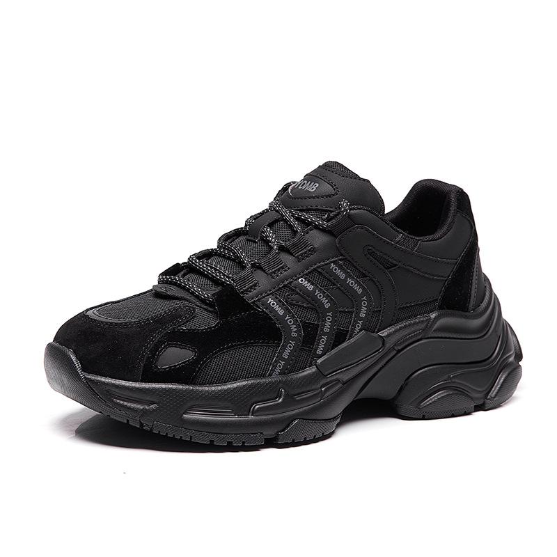 

Новые кроссовки на толстой подошве для женщин, универсальные, увеличивающие рост и популярные повседневные спортивные кроссовки 40 чёрный