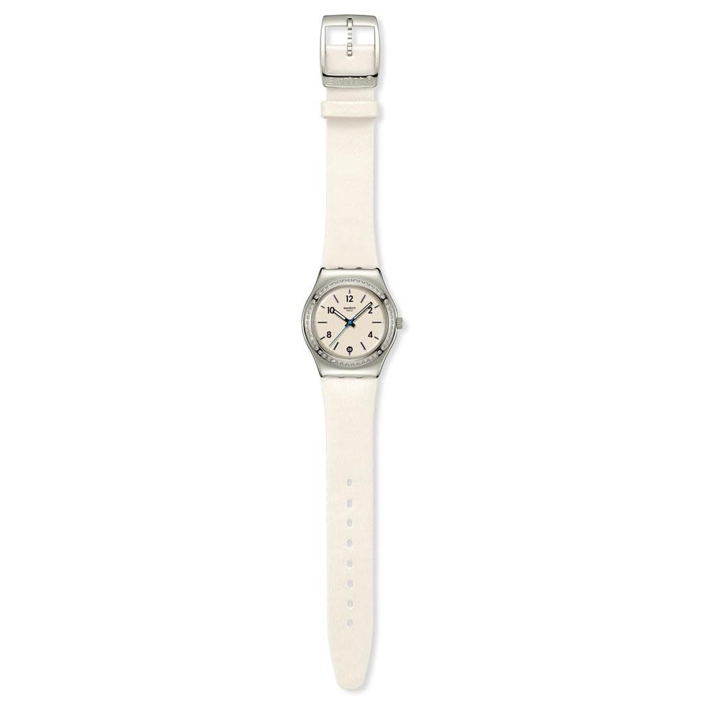 Swatch Irony Medium Glacial Petals YLS471 White Women's Watch,