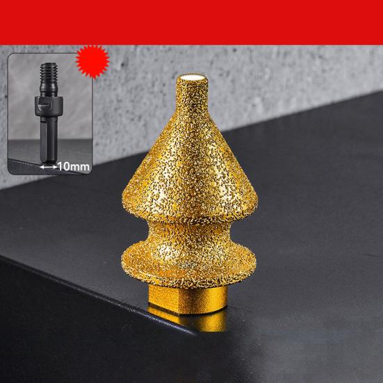 High-density Diamond Abrasive Drill Bit Chamfering for Grinder, 4-in-1 Hole Saw, Beveling Grinding Head Marble Chamfering/Hole Enlarging/Polishing/Arc