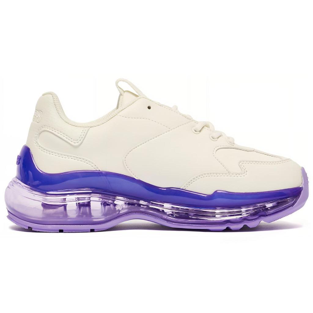 MLB Big Ball Chunky Synthetic Leather Comfortable Thick Sole Non-Slip Wear-Resistant Low-Top Dad Shoes Unisex sneaker Light-Purple 3ASHCDA1N-07LDL