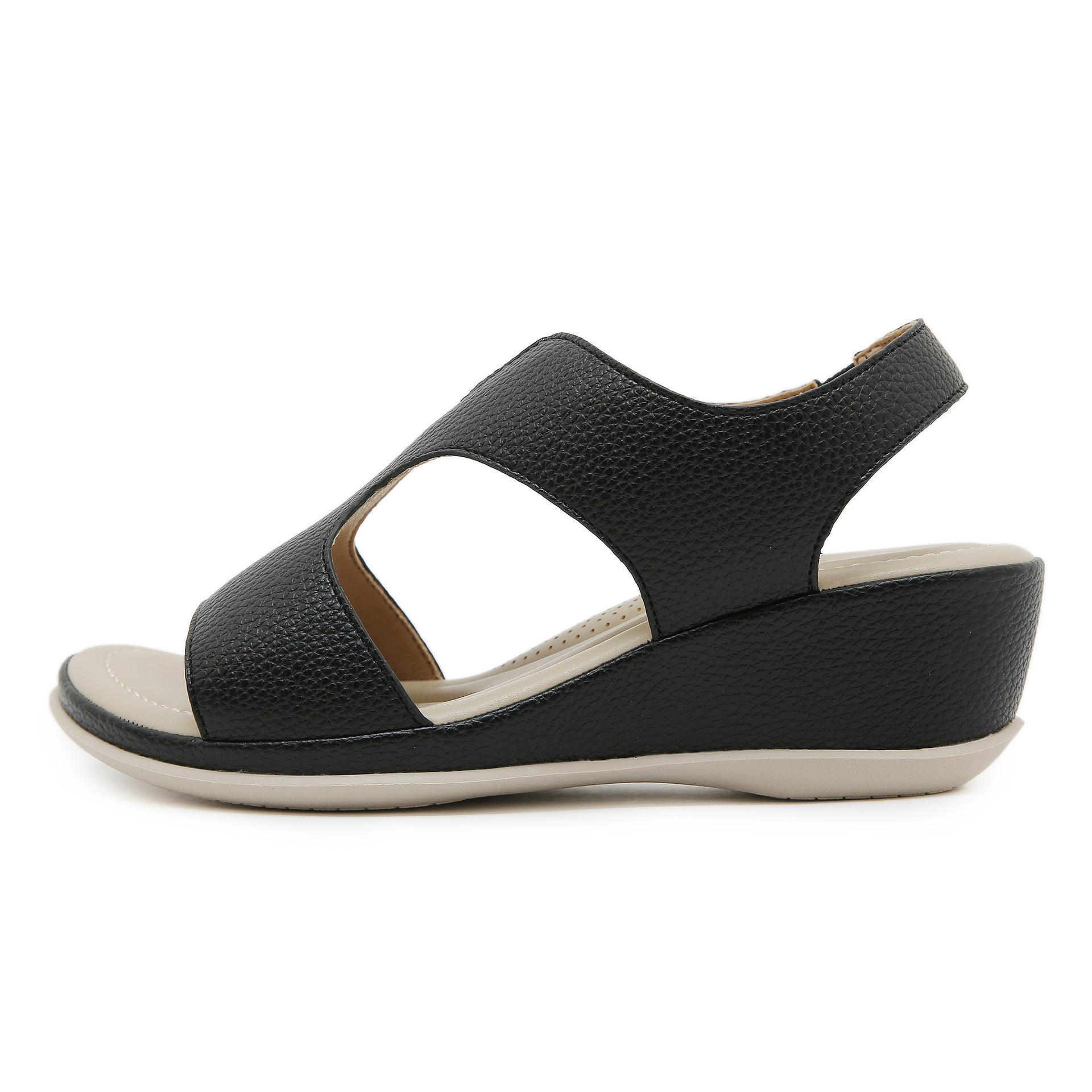 2024 Лето Новые Сандалии Для Отдыха На Природе На Резинке Простой Клин Каблук Пляжные — фото 8