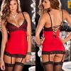 Dámské sexy krajkové překřížené popruhy s výstřihem do V Noční klub nosí šle na spaní bez zad