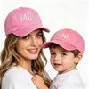 Cappellini da baseball coordinati mamma-figlio "MOM" e "MIN", cappellini da sole in morbido cotone per mamma e bambini, ideali per l'uso quotidiano e all'aperto