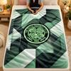 Flannel BlanketCeltic FC Warm Soft Throw Blanket for Indoor Sofa Bed Living Room Use